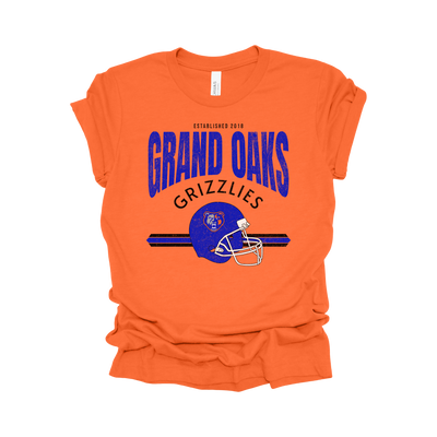 Grand Oaks High School Vintage Football T-Shirt | Grizzly Spirit Wear | Retro Game Day Tee