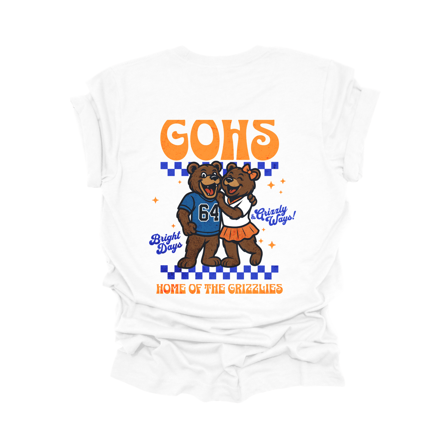 Grand Oaks Grizzlies Home of the Grizzlies Retro Mascot T-Shirt