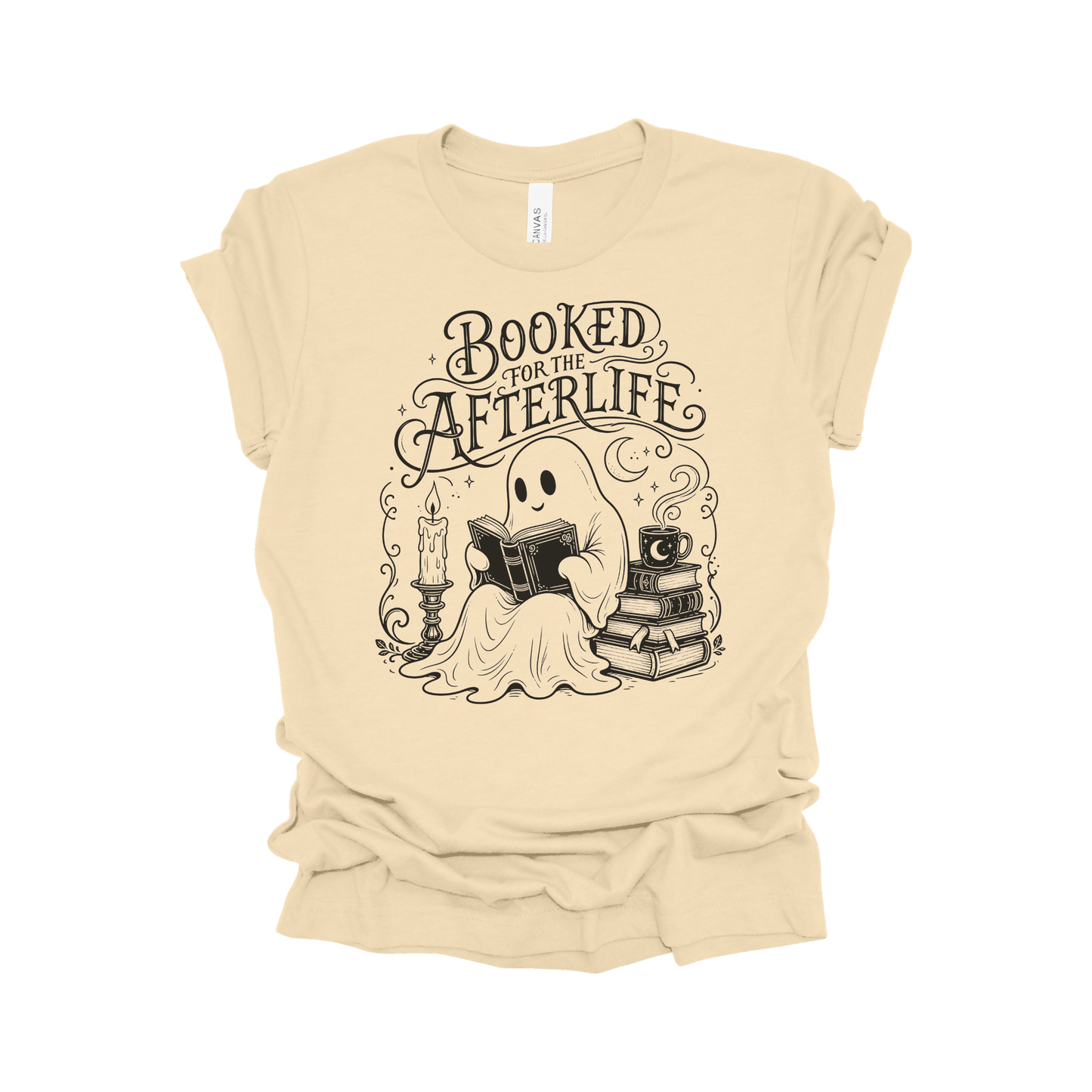 Booked for the Afterlife Halloween Reading T-Shirt