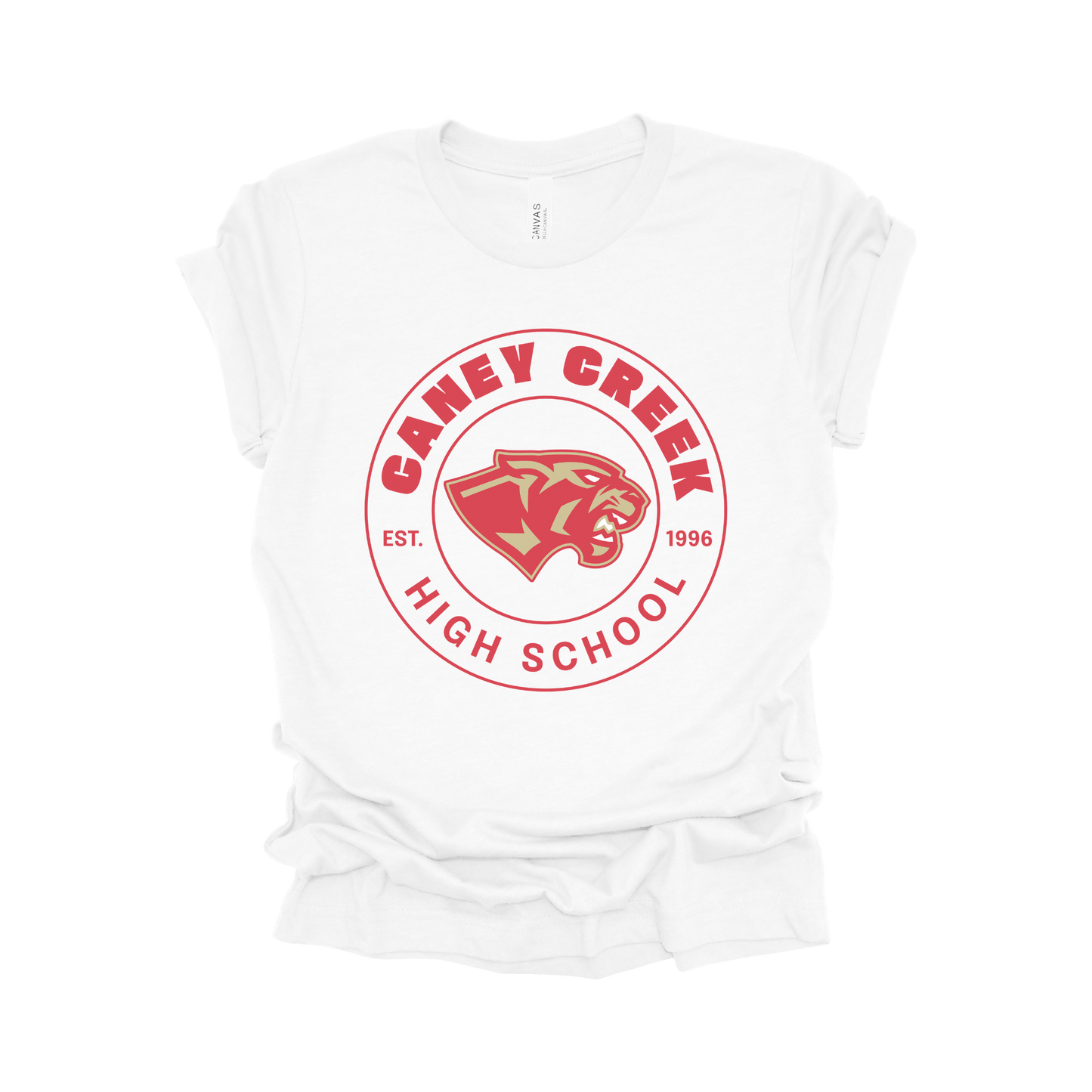 Caney Creek Panthers Round Design T-Shirt