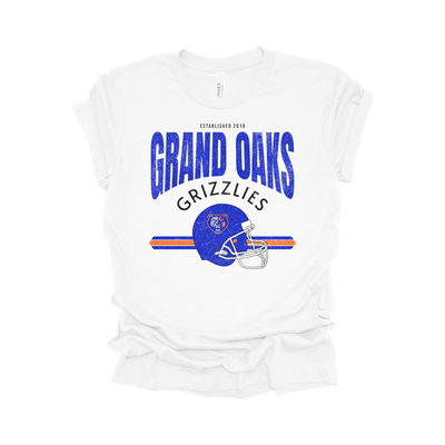 Grand Oaks High School Vintage Football T-Shirt | Grizzly Spirit Wear | Retro Game Day Tee