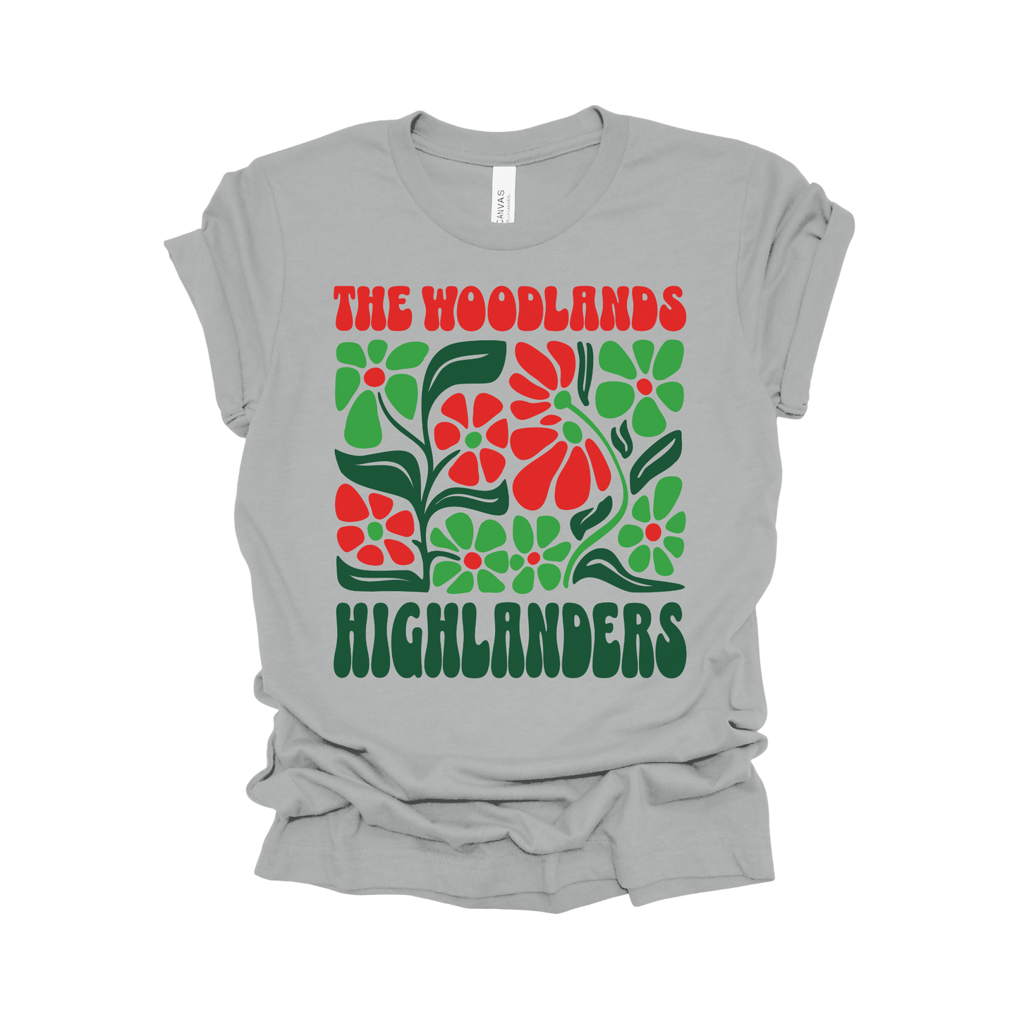The Woodlands High School Boho Floral T-Shirt