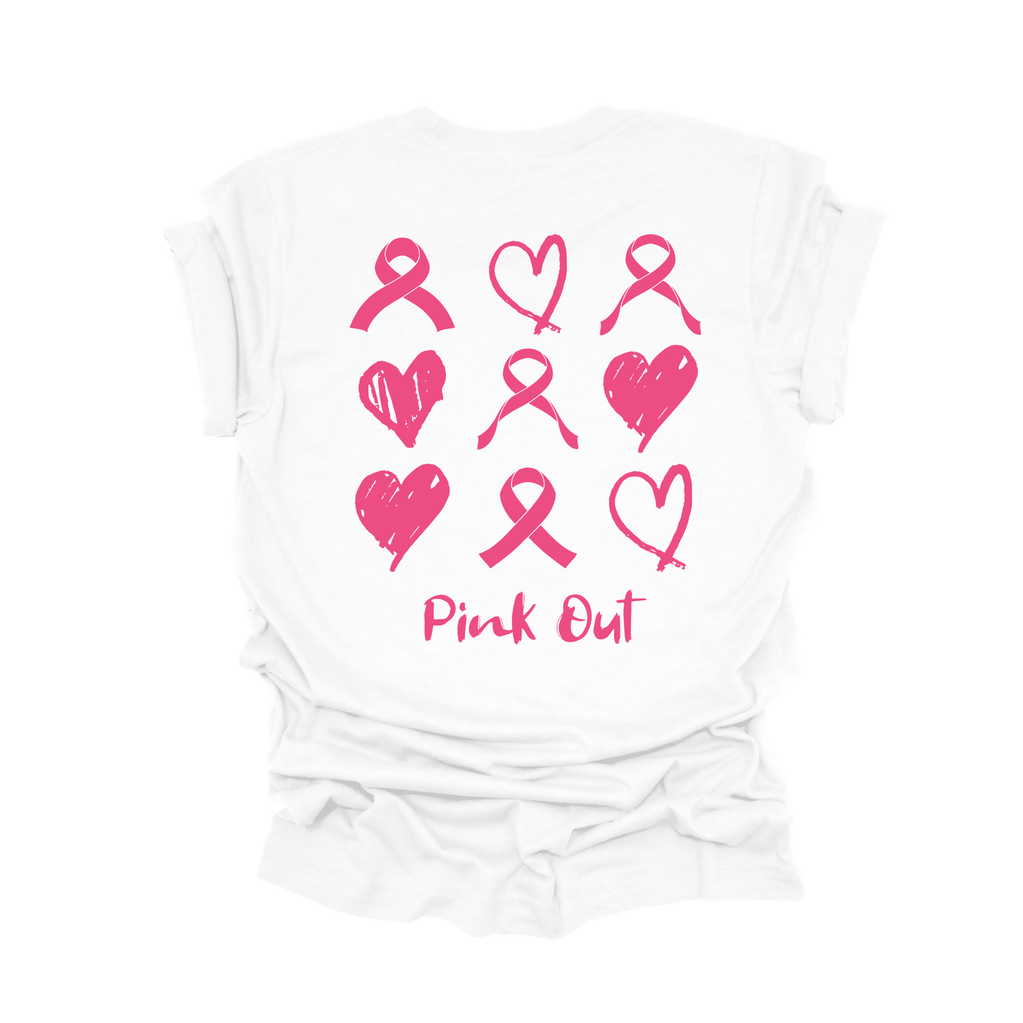 Pink Out Hearts & Ribbons T-Shirt