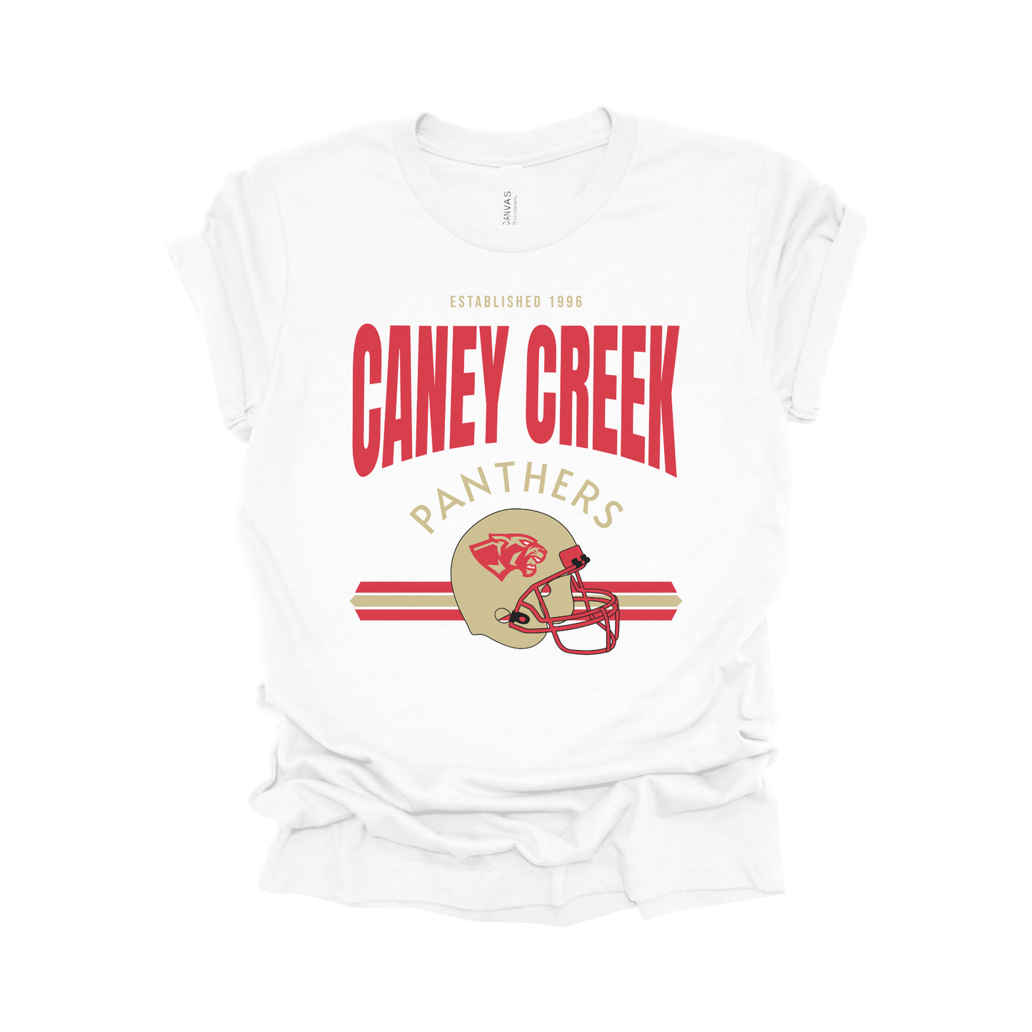 Caney Creek Vintage Football T-Shirt | Panther Spirit Wear | Retro Game Day Tee
