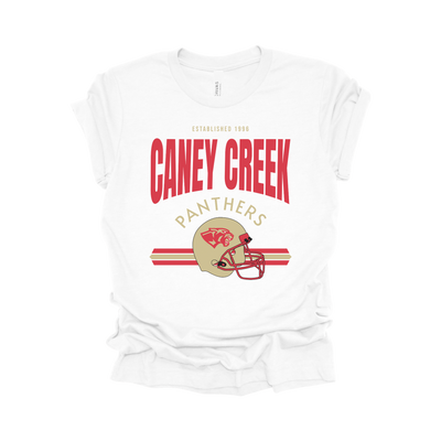 Caney Creek Vintage Football T-Shirt | Panther Spirit Wear | Retro Game Day Tee