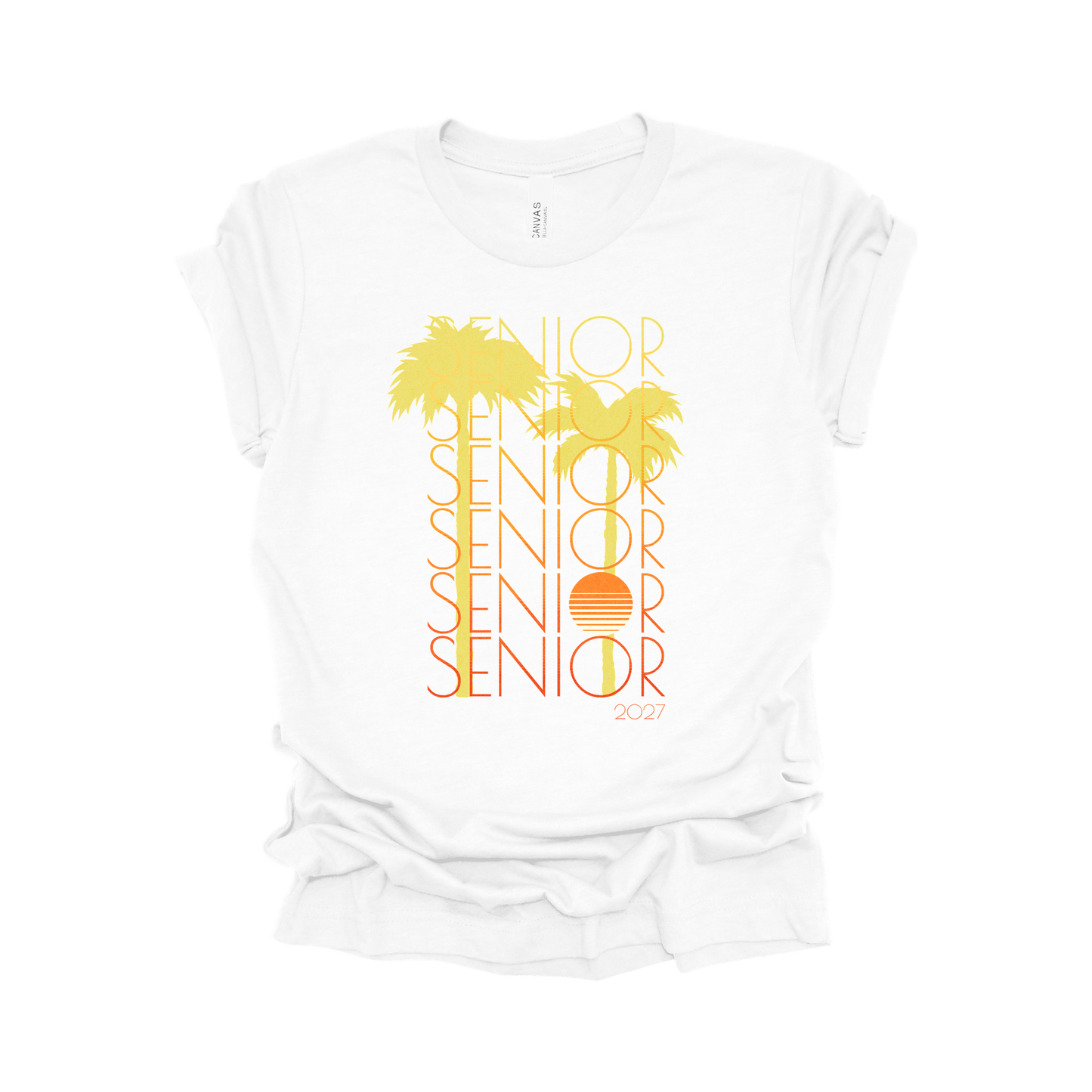 Minimalist Palm Trees Senior Sunrise 2027 Shirt