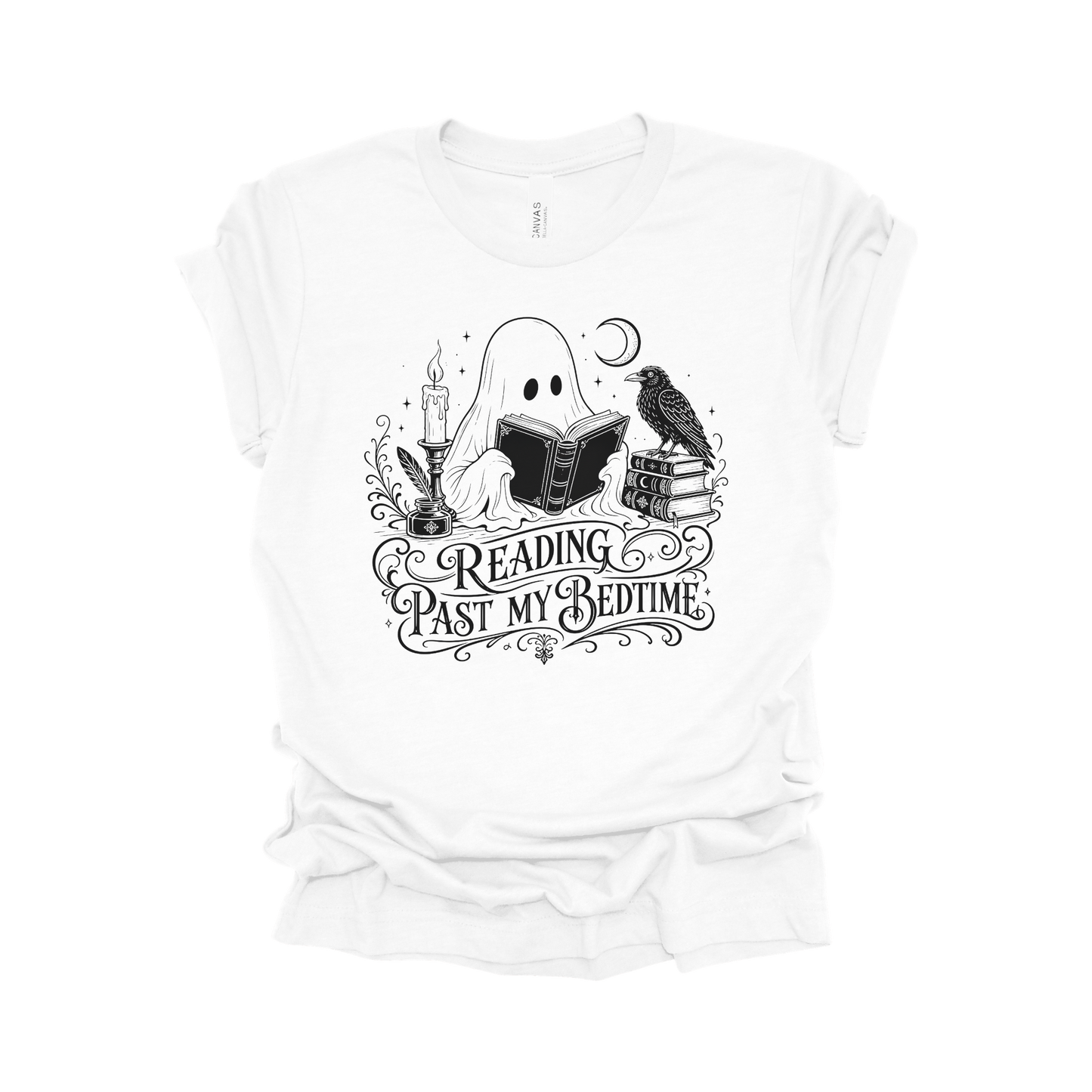 Reading Past My Bedtime Halloween Book Lover T-Shirt