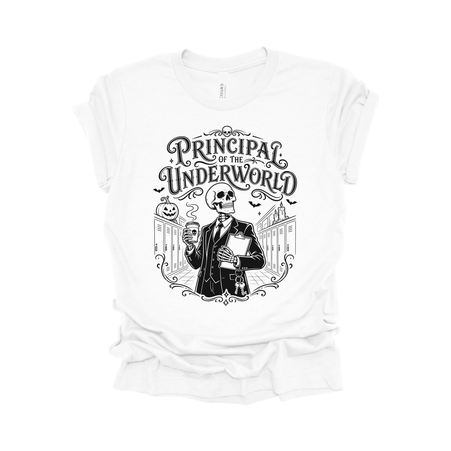 Principal of the Underworld Halloween Principal T-Shirt – Male
