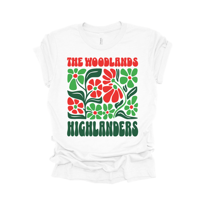 The Woodlands High School Boho Floral T-Shirt
