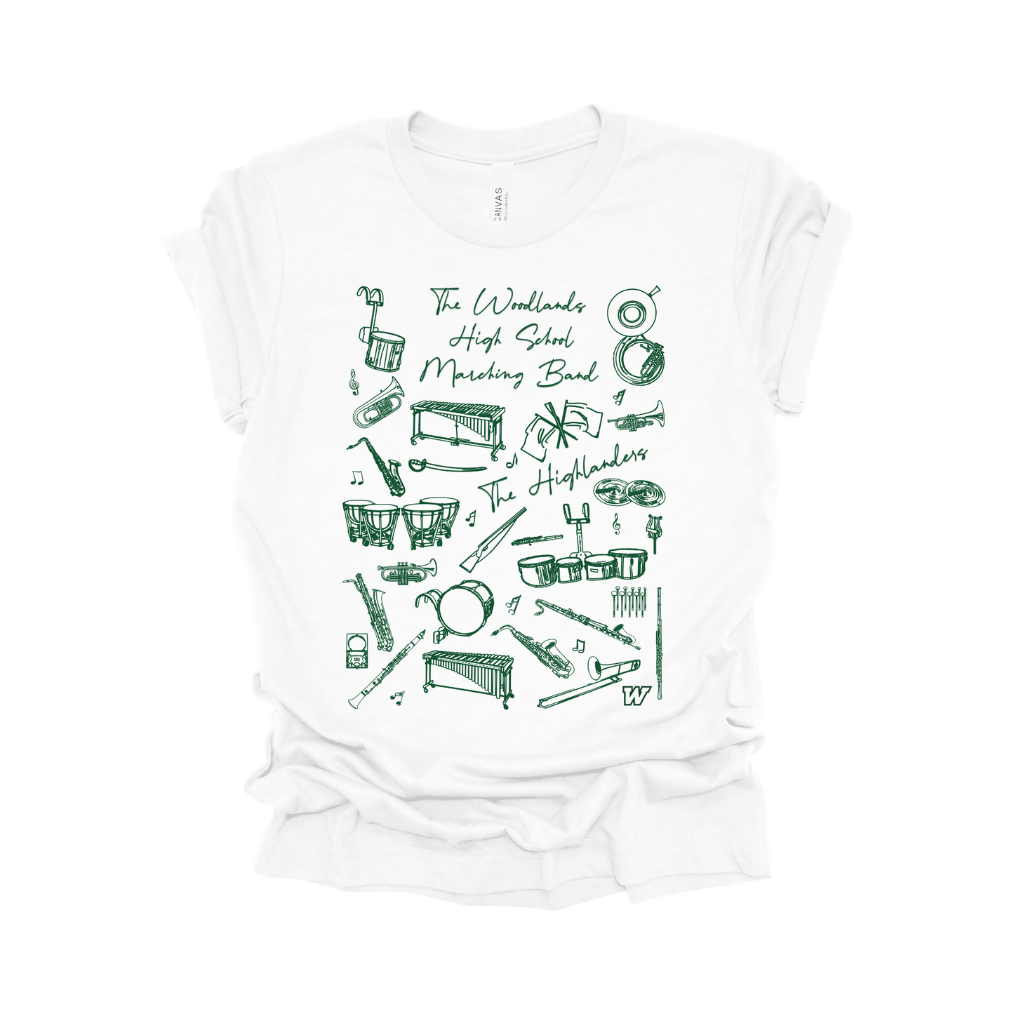 The Woodlands High School Marching Band Tee - Sound of the Highlanders