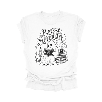 Booked for the Afterlife Halloween Reading T-Shirt